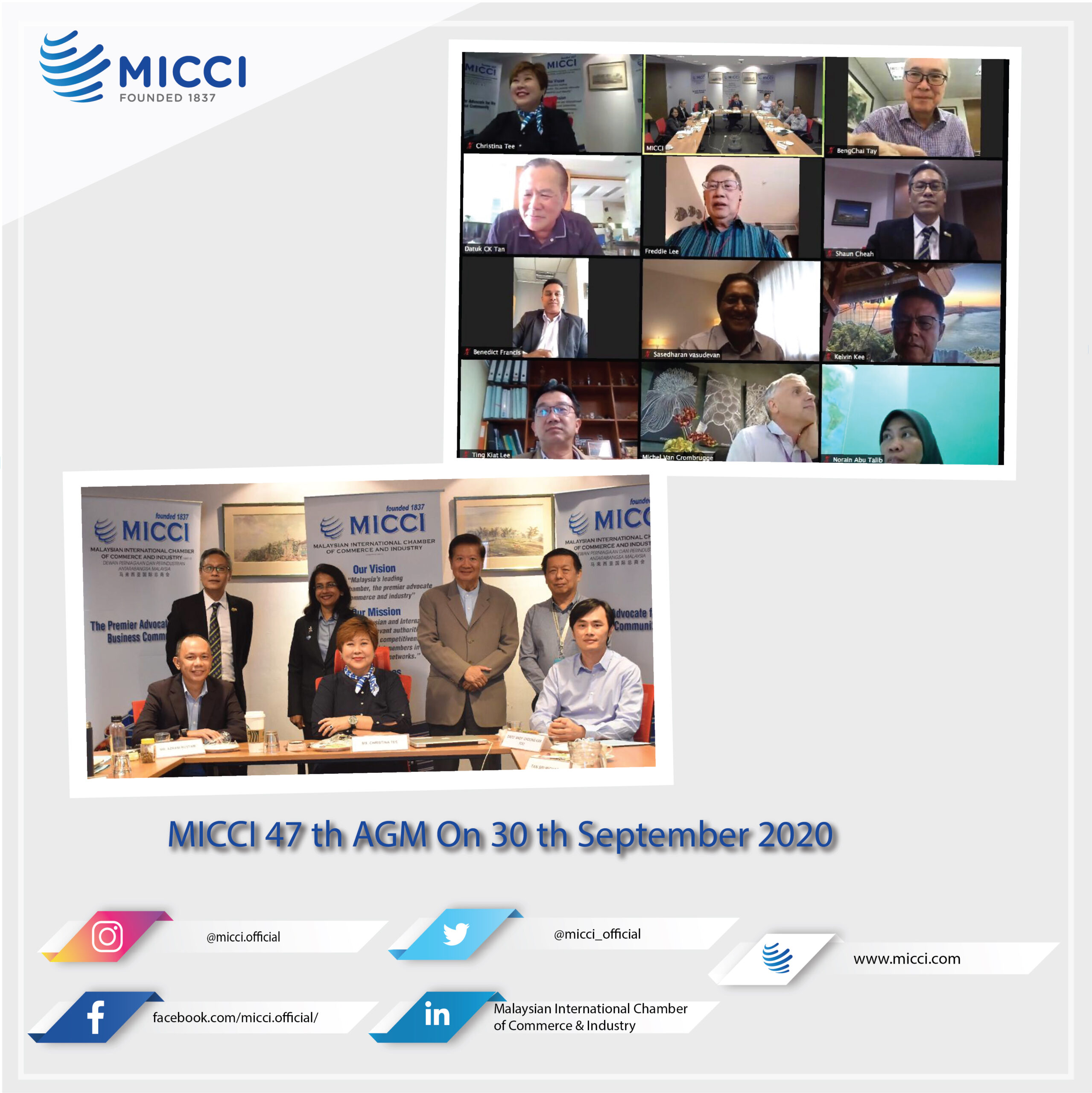 MICCI 47 th AGM On 30 th September 2020