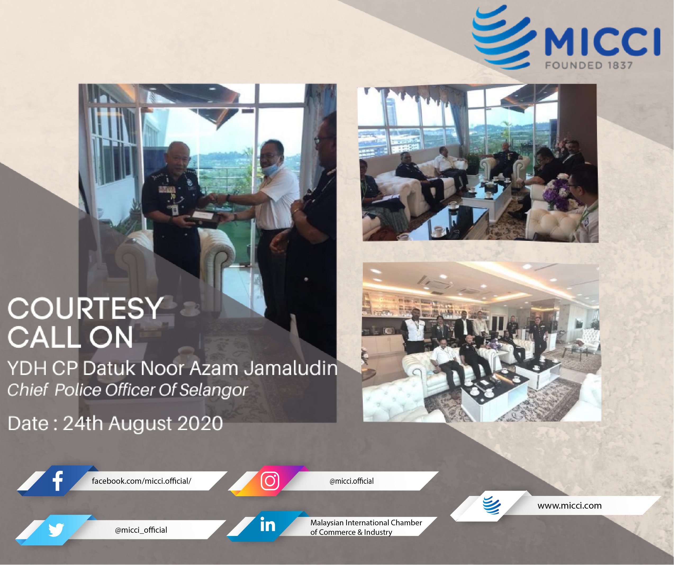 MICCI Courtesy Call On Chief Police Officer Of Selangor