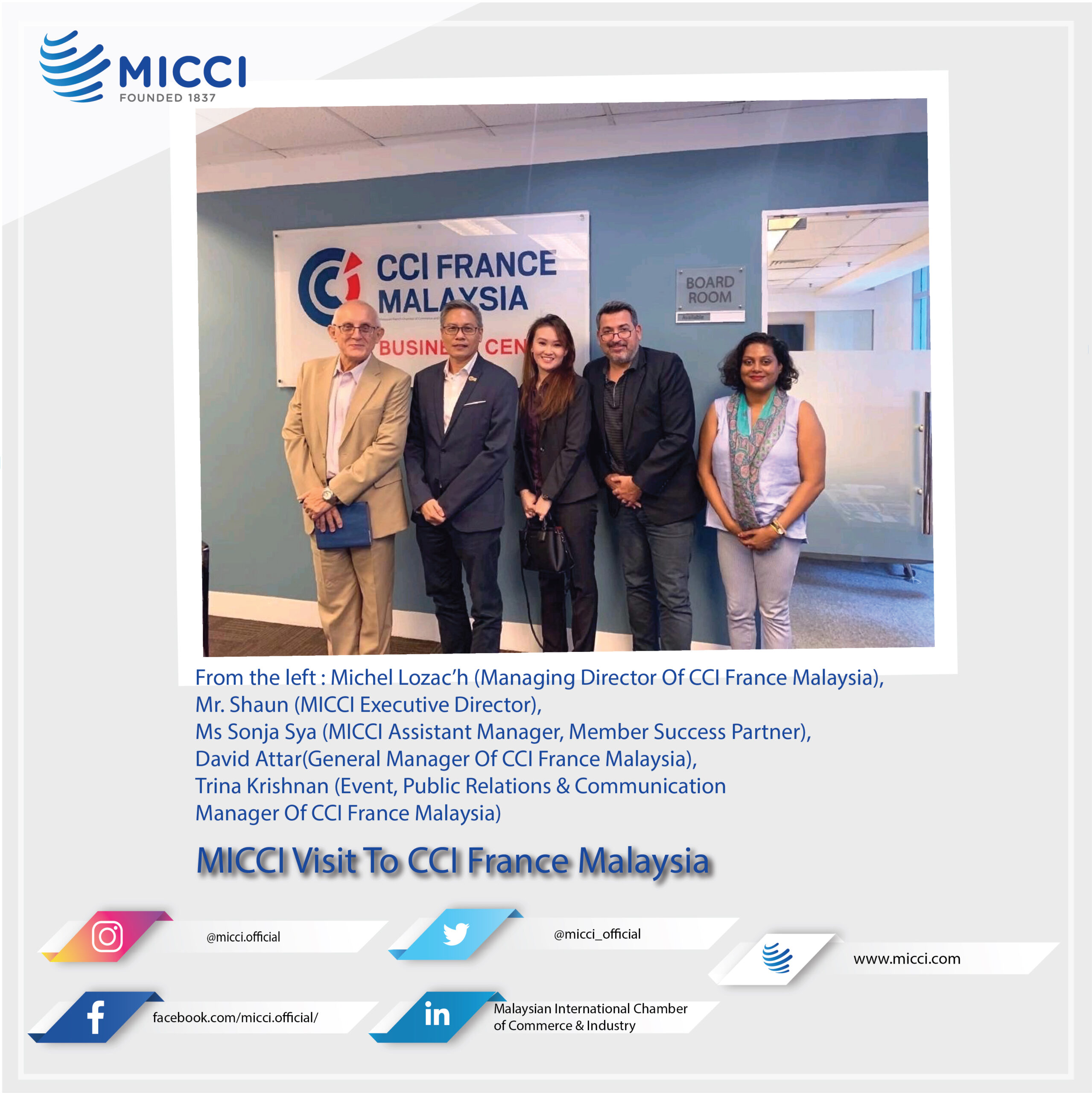 MICCI Visit To CCI France Malaysia