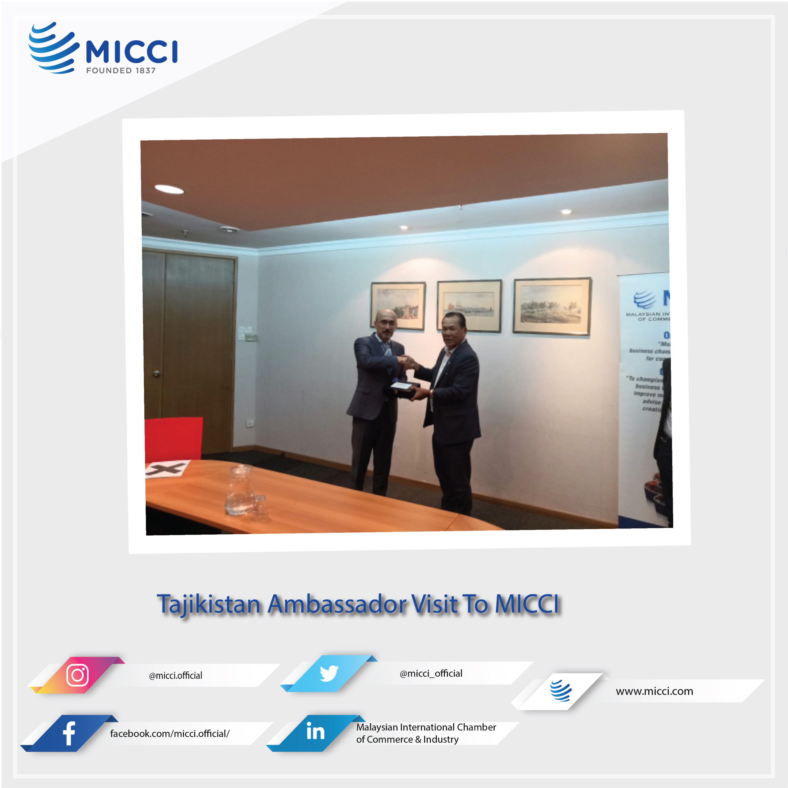 Tajikistan Ambassador Visit To MICCI 1