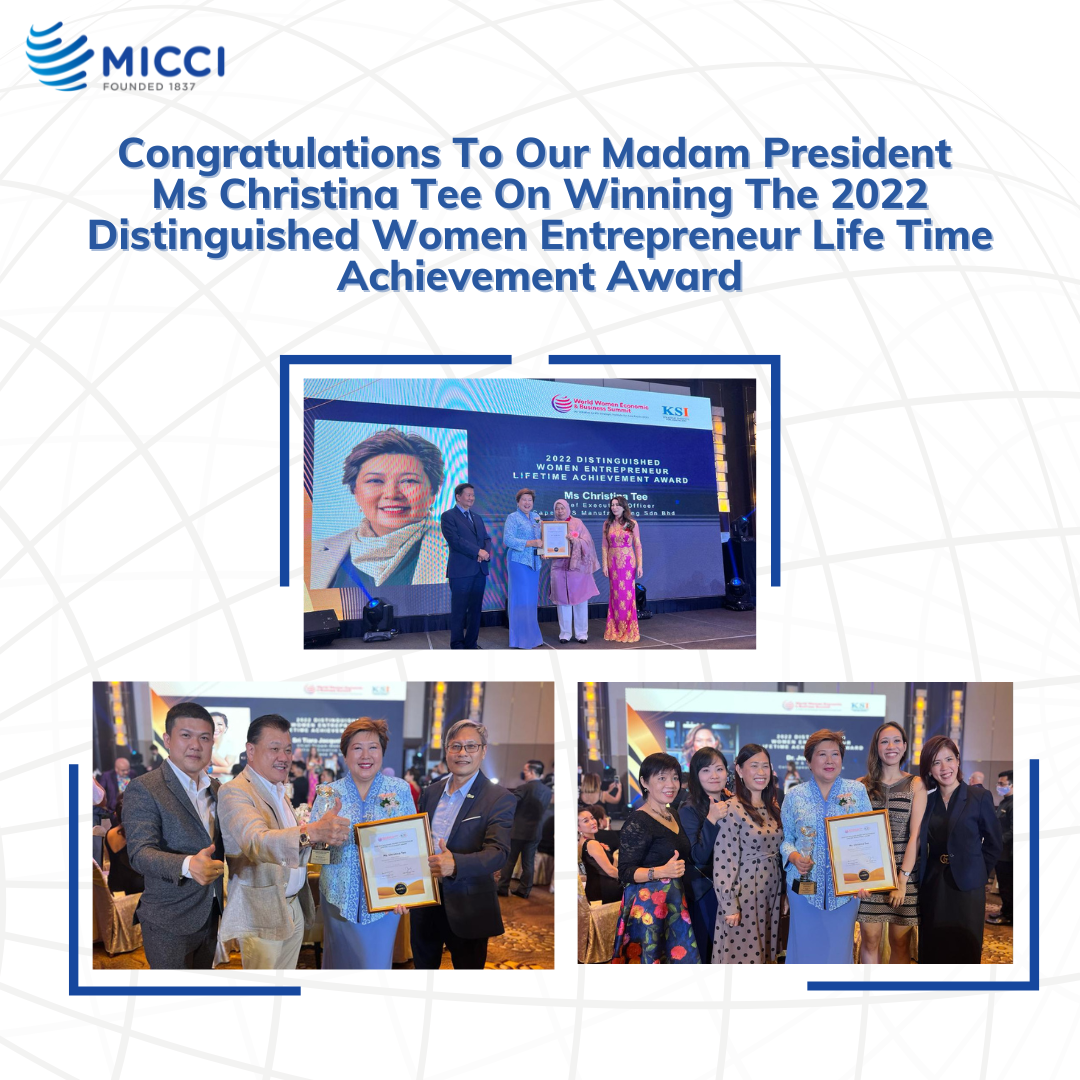 Congratulations To Our Madam President Ms Christina Tee On Winning The 2022 Distinguished Women Entrepreneur Life Time Achievement Award