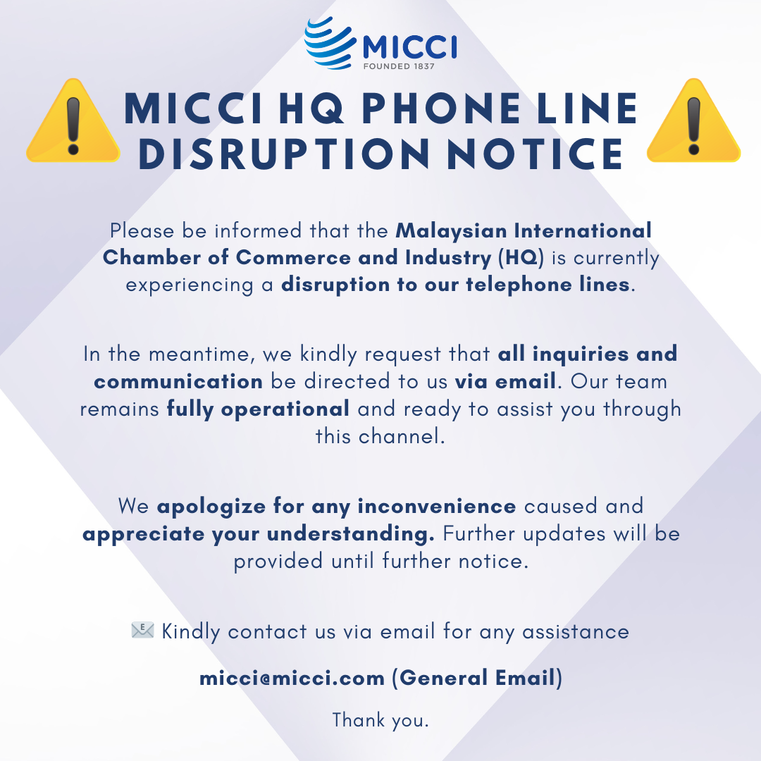 MICCI HQ PHONE LINE DISRUPTION NOTICE