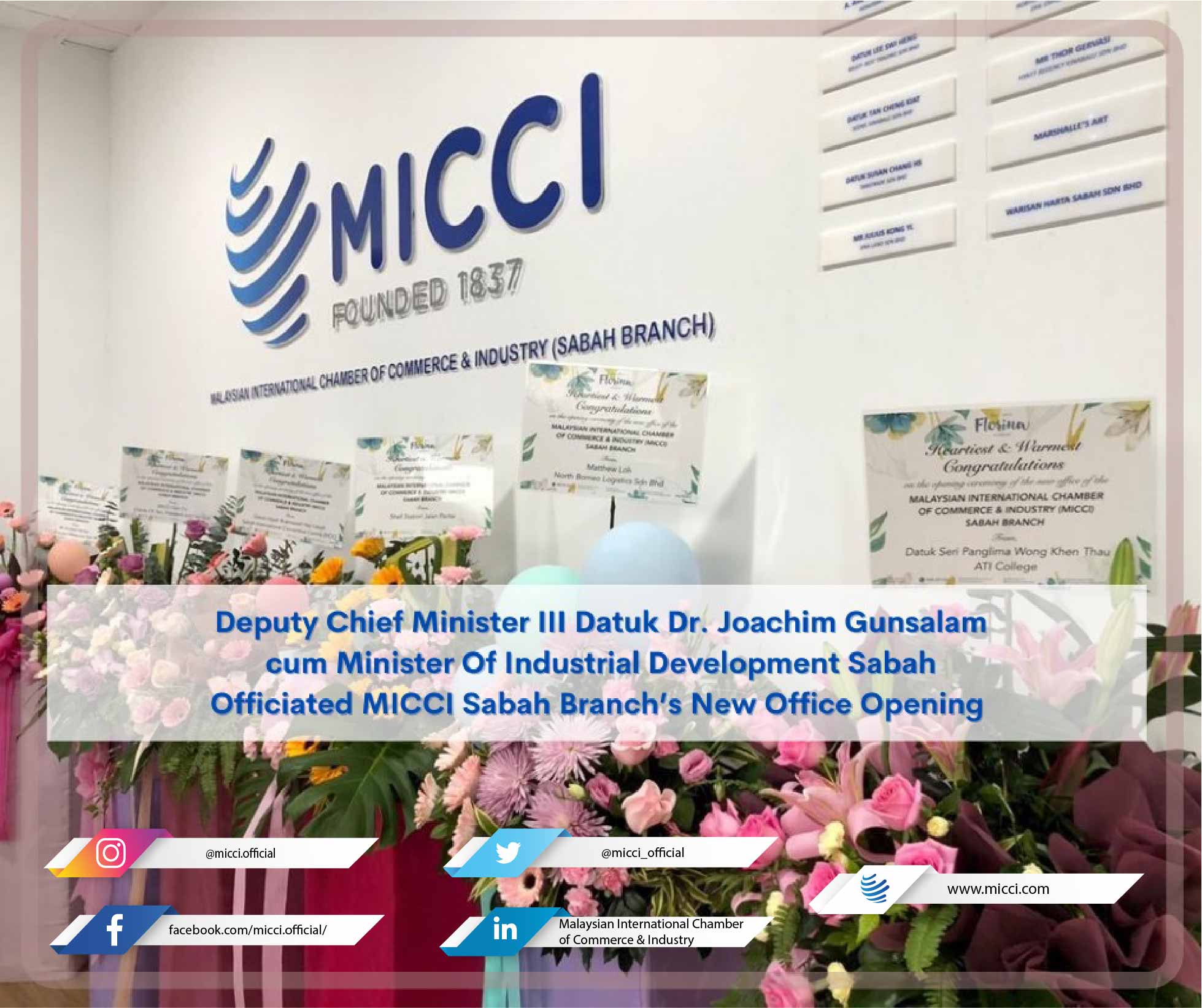 MICCI Sabah’s New Office Opening On 25th March 2021