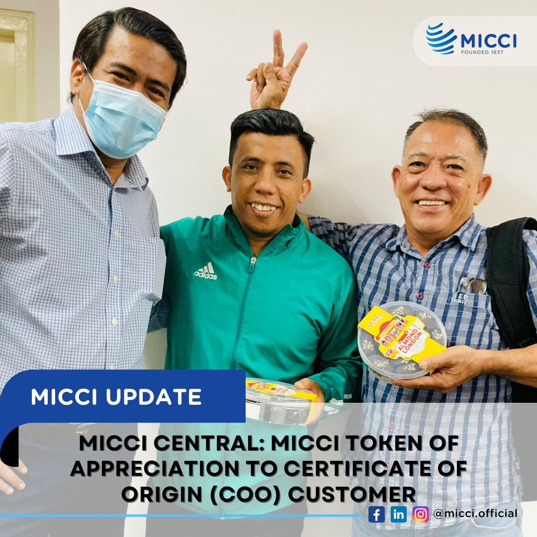 MICCI TOKEN OF APPRECIATION TO COO CUSTOMER